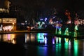 Luminous display at New YearÃ¢â¬â¢s Eve at Lincoln Park Zoo in Chicago.